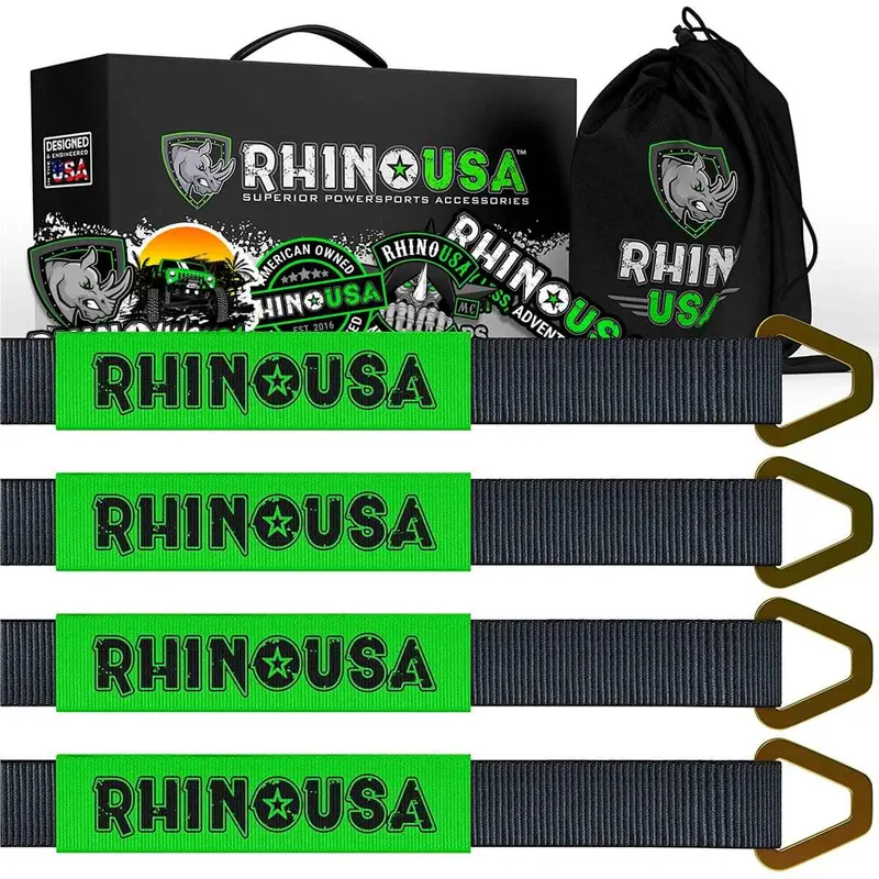 Rhino Usa 2" X 38" Axle 4-Pack Tie-Down Straps 1