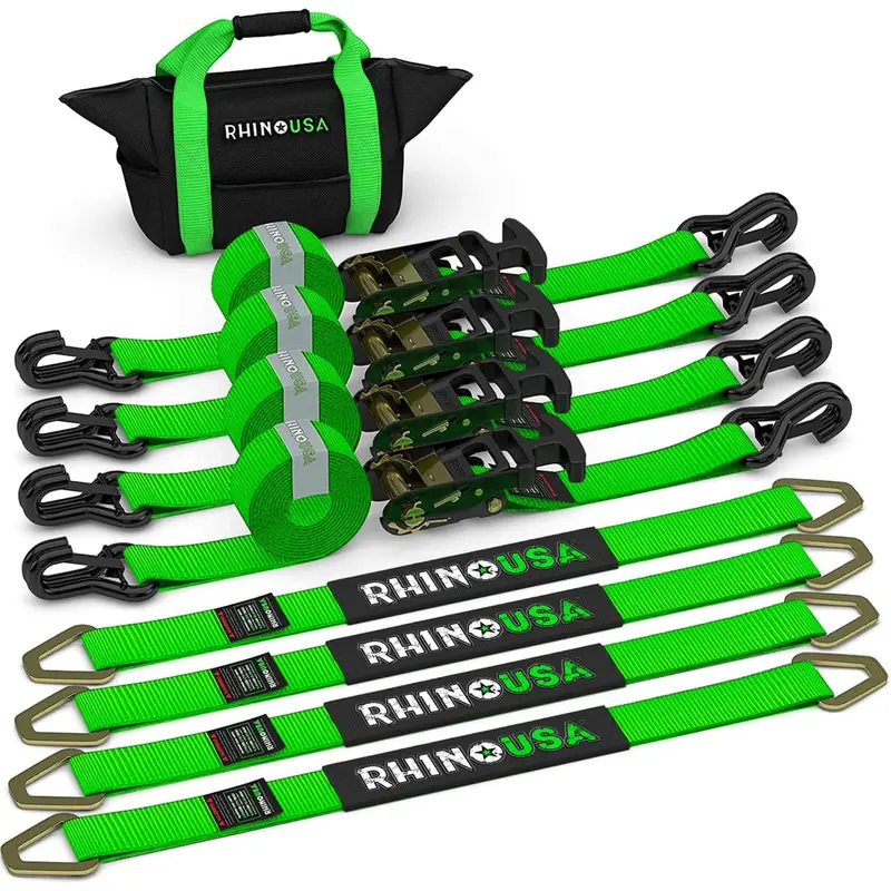 Rhino Usa 2" X 8' J-Hooks Vehicle Tie-Down Kit 2