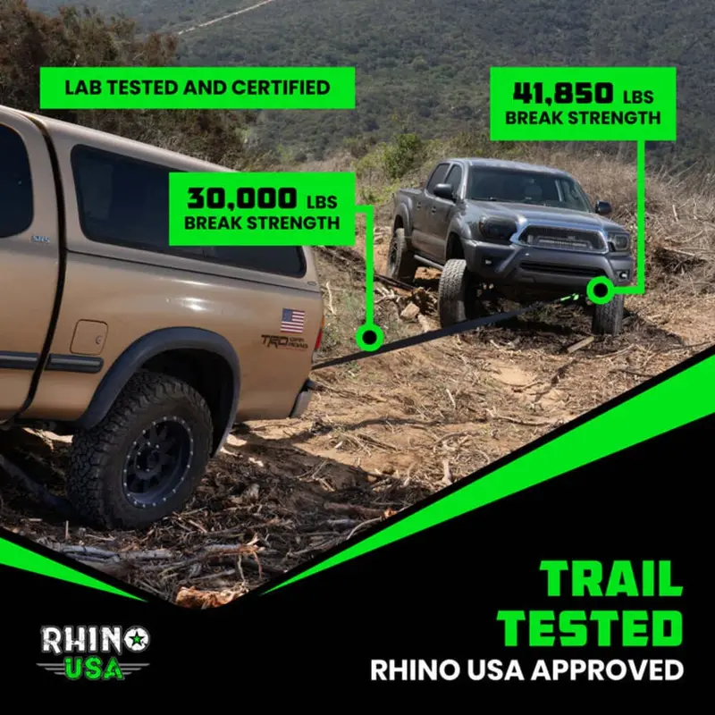 Rhino Usa 20' Tow Strap & Shackle Hitch Receiver Combo 2