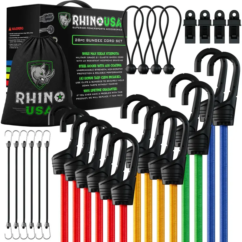 Rhino Usa 28 Piece Bungee Cord Set 1