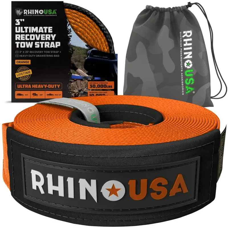 Rhino Usa 3" Ultimate Recovery Tow Strap 10