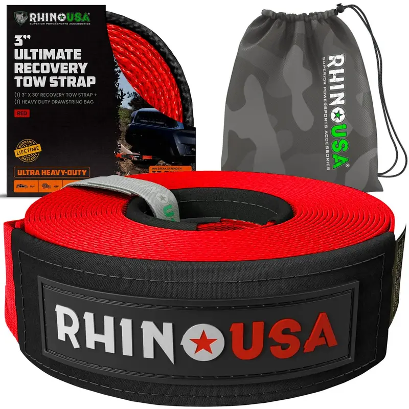 Rhino Usa 3" Ultimate Recovery Tow Strap 10