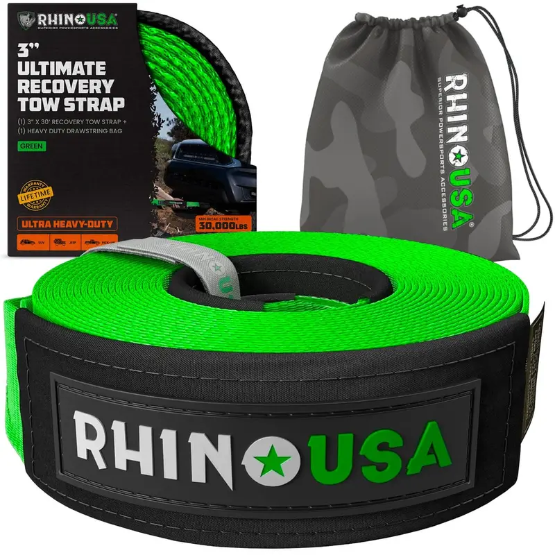 Rhino Usa 3" Ultimate Recovery Tow Strap 7