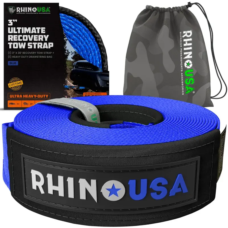 Rhino Usa 3" Ultimate Recovery Tow Strap 8