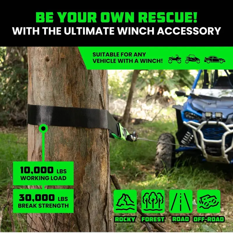 Rhino Usa 3" X 8' Recovery Tree Saver Strap 2
