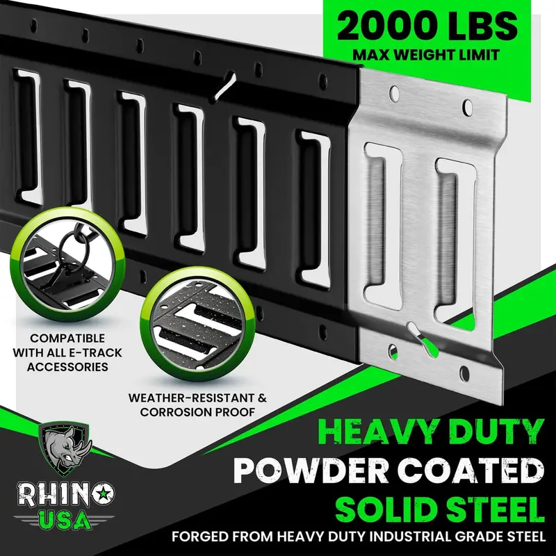 Rhino Usa 5Ft E-Track Tie-Down Rails 2