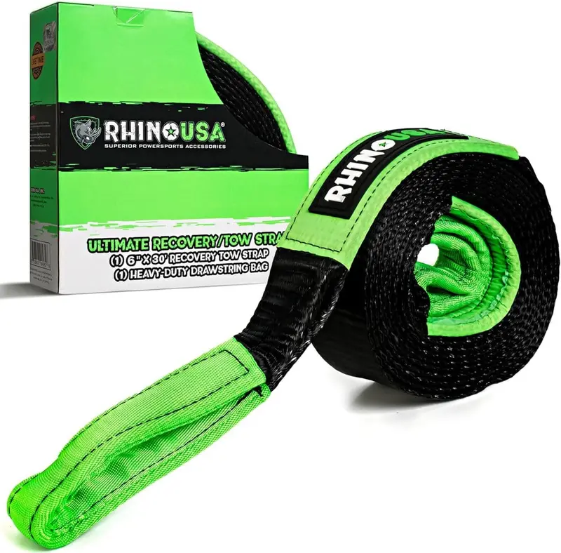 Rhino Usa 6" X 30' Ultimate Recovery Tow Strap 1