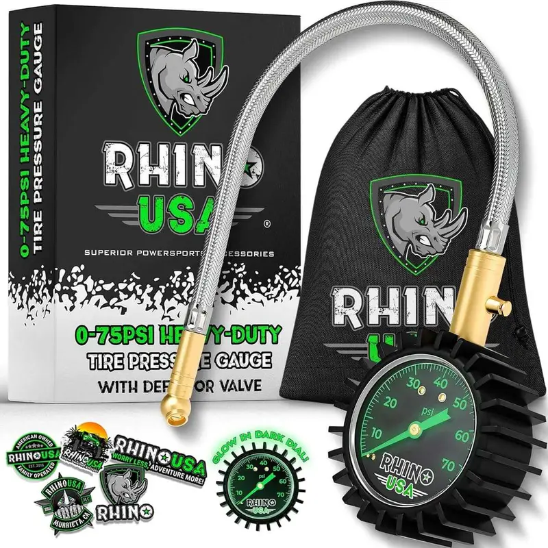 Rhino Usa 75 Psi Tire Pressure Gauge 2