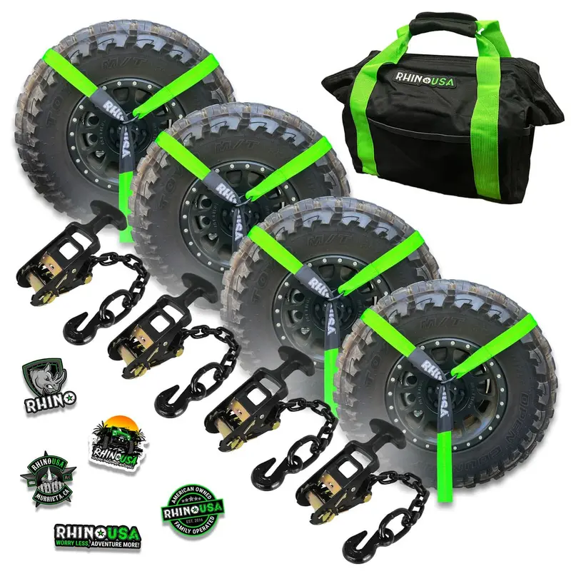 Rhino Usa Car J-Hooks Tie-Down Lasso Straps 1