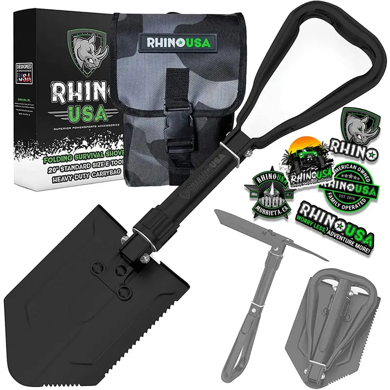 Rhino Usa Folding Survival Shovel W/ Pick 1