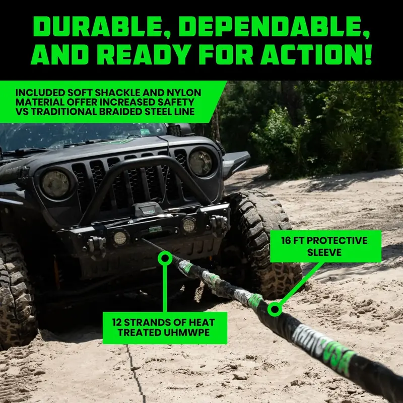 Rhino Usa Synthetic Winch Rope 2
