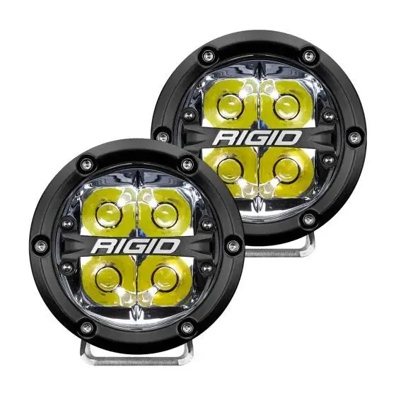 Rigid 360-Series 4" Led Oe Off-Road Fog Light Spot Beam White Backlight | Pair 1