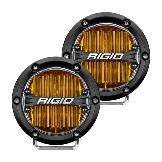 Rigid 360-Series 4" Sae J583 Oe Fog Light Selective Yellow | Pair 1