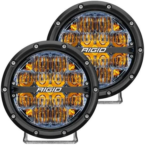 Rigid 360-Series 6" Led Oe Off-Road Fog Light Drive Beam Amber Backlight| Pair 1