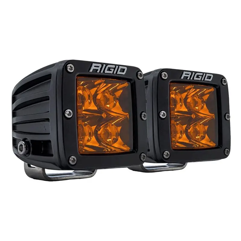 Rigid D-Series Spot Amber Pro Pods Light - Pair 1