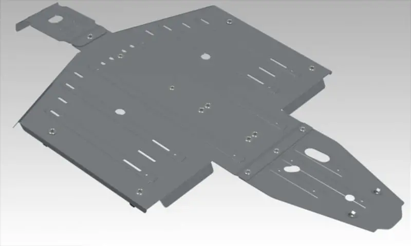 Rival Powersports '17-'25 Polaris General 1000 Alloy Central Skid Plate 1