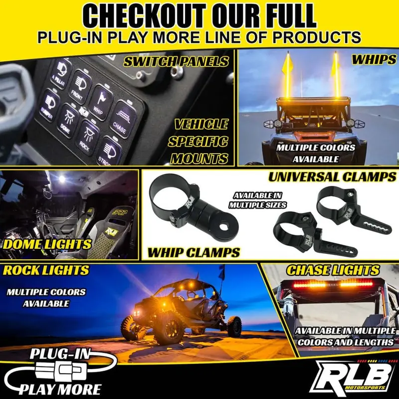 Rlb Motorsports Solid Color Goat Led Hyper Bright Whips 14
