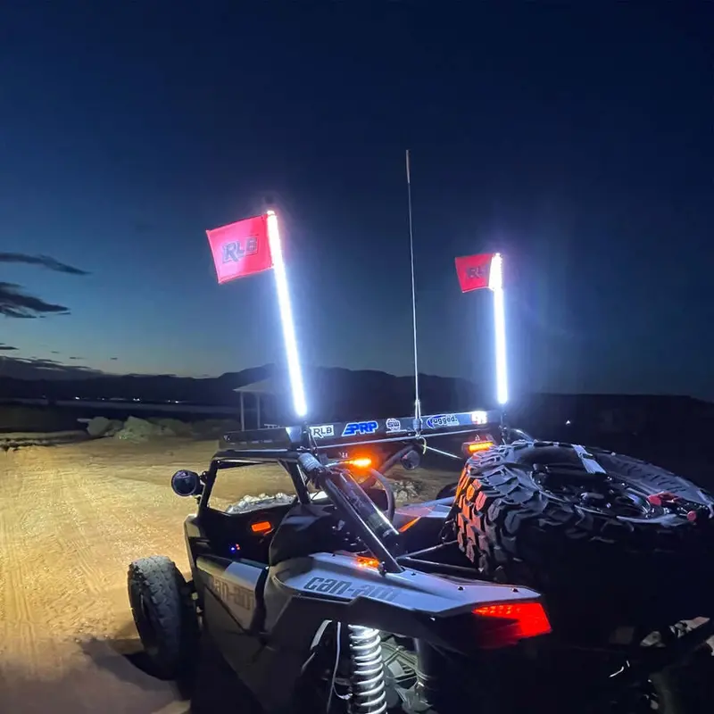 Rlb Motorsports Solid Color Goat Led Hyper Bright Whips 9