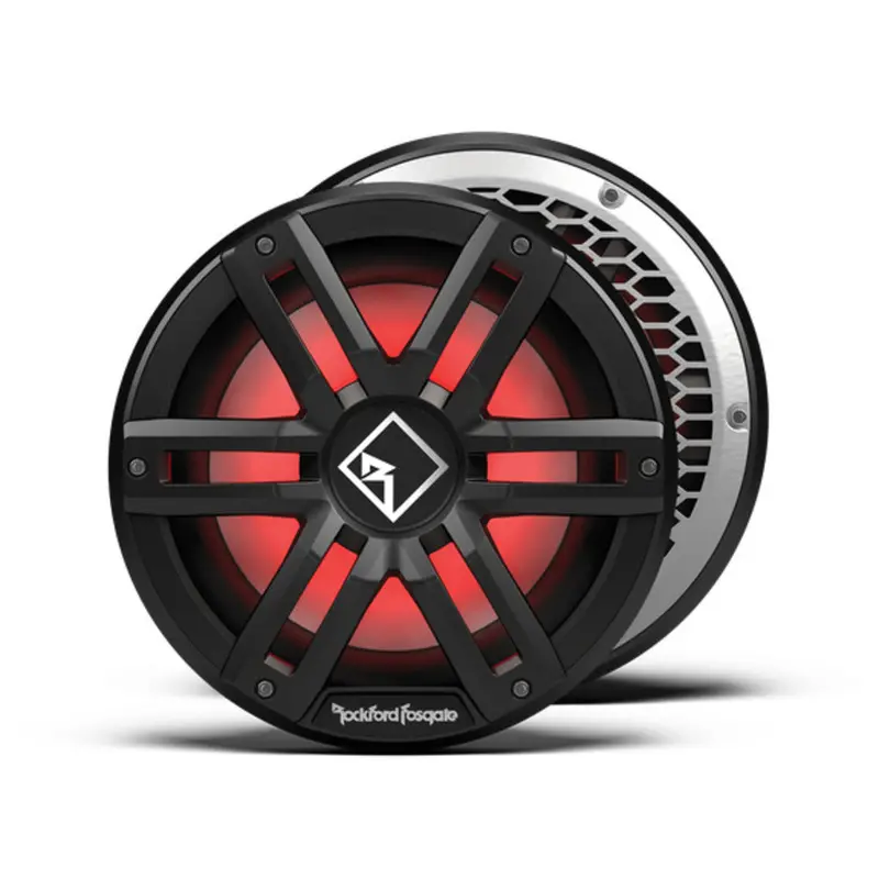 Rockford Fostgate Black Gen-2 M2 10" Dvc 4Ω Color Optix™ Sealed Marine Subwoofer 1