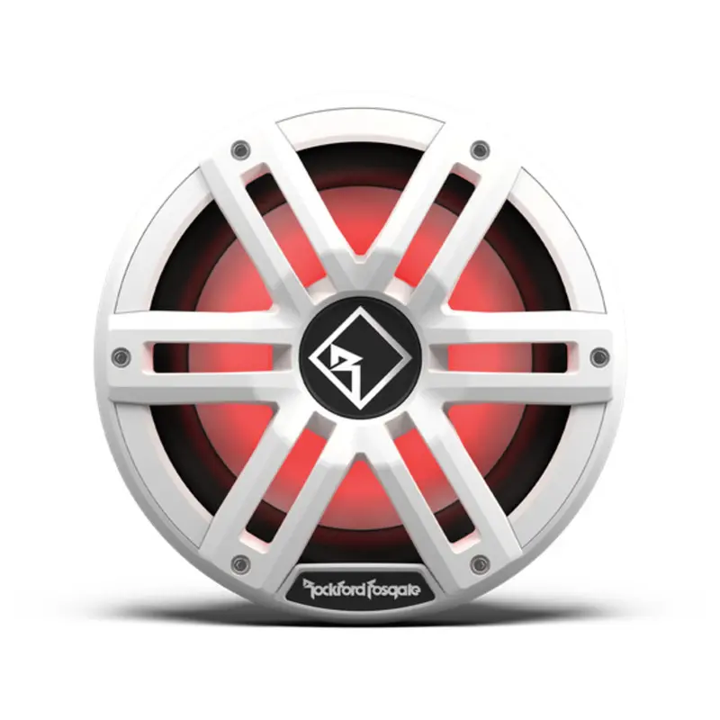 Rockford Fostgate White Gen-2 M2 10" Dvc 2Ω Color Optix™ Infinite Baffle Marine Subwoofer 2
