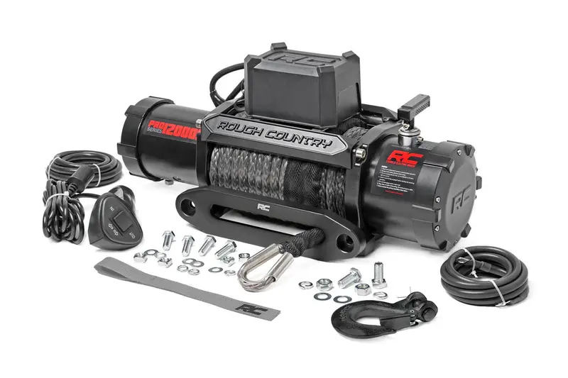 Rough Country 12000 Lb Pro Series Winch Synthetic Rope 1