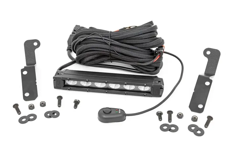 Rough Country Can-Am Maverick X3 6" Black Slimline Cowl Mount Led Light Kit 1