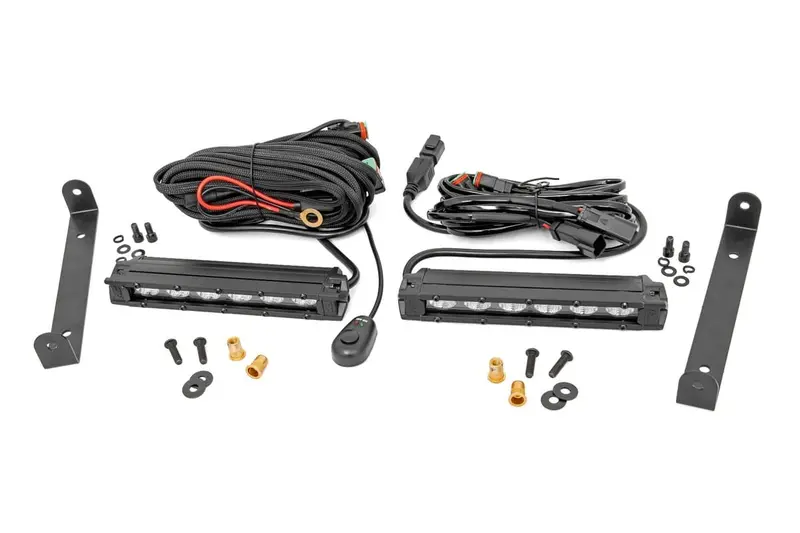 Rough Country Can-Am Maverick X3 6" Black Slimline Pair Tail Light Mount Led Light Kit 1