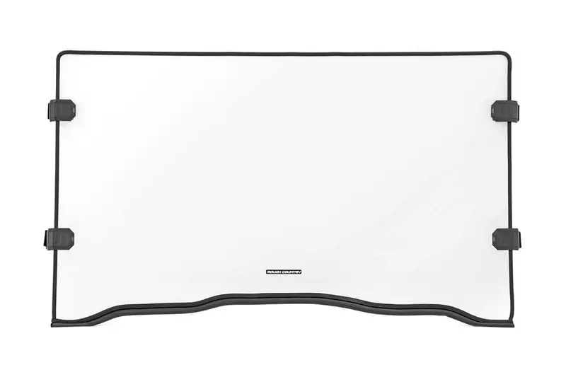Rough Country Honda Pioneer 1000 Scratch Resistant Full Windshield 1
