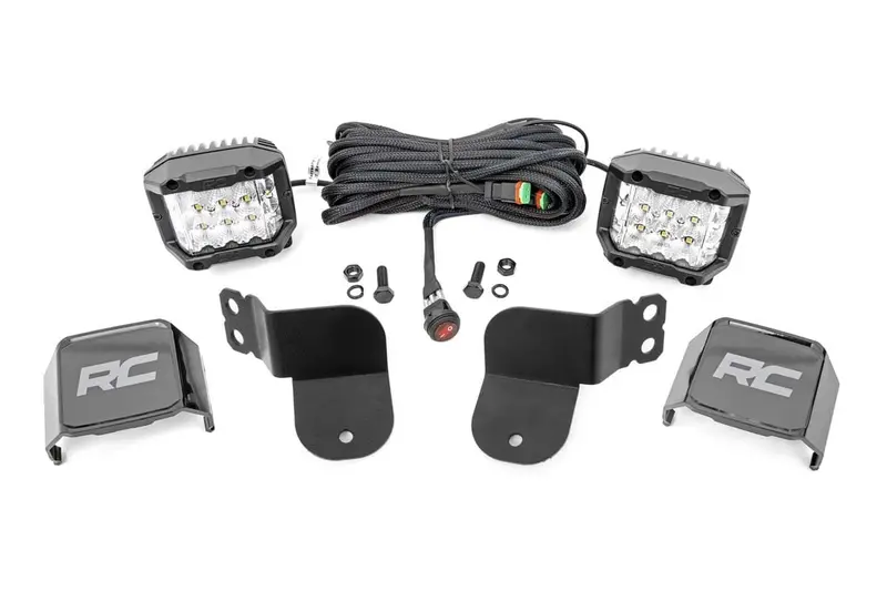 Rough Country Polaris General Lower Windshield Dual Led Light Kit 1