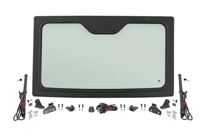 Rough Country Polaris Ranger Xp 1000 Glass Formed Frame Electric Tilt Windshield 1