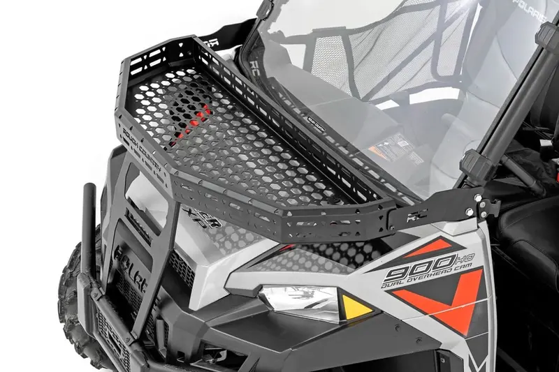 Rough Country Polaris Ranger Xp 900/1000 6" Black Slimline Front Cargo Rack 1