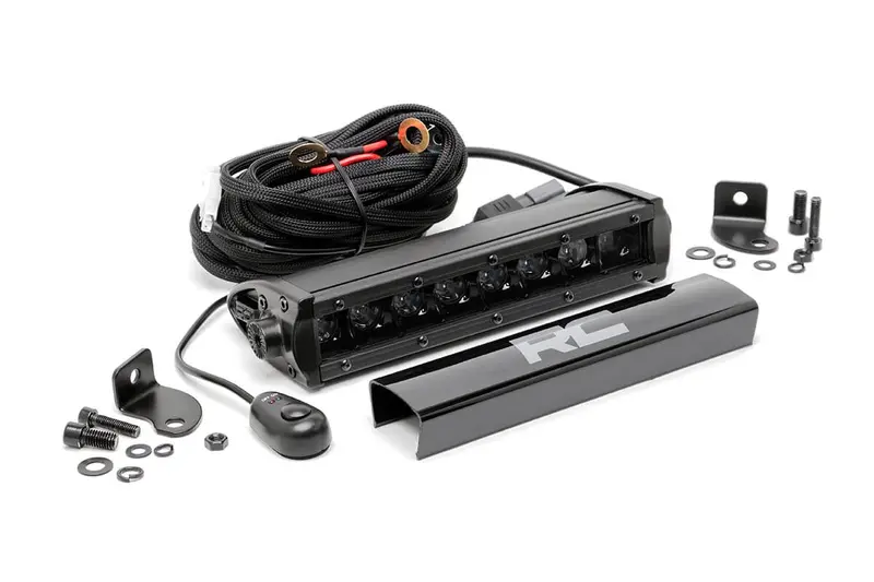 Rough Country Single  Row 8" Black Series  Led Light Bar 1