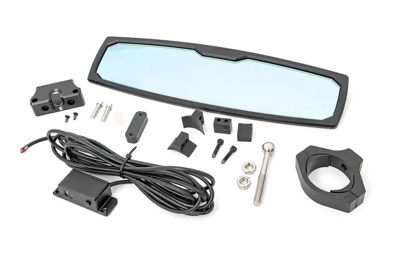 Rough Country Utv 1.75-2" Mount 12" Dome Light Aluminum Rear View Mirror 1