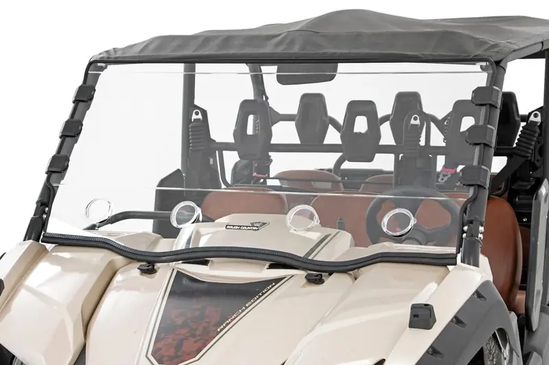 Rough Country Yamaha Viking Eps Scratch Resistant Vented Full Windshield 1