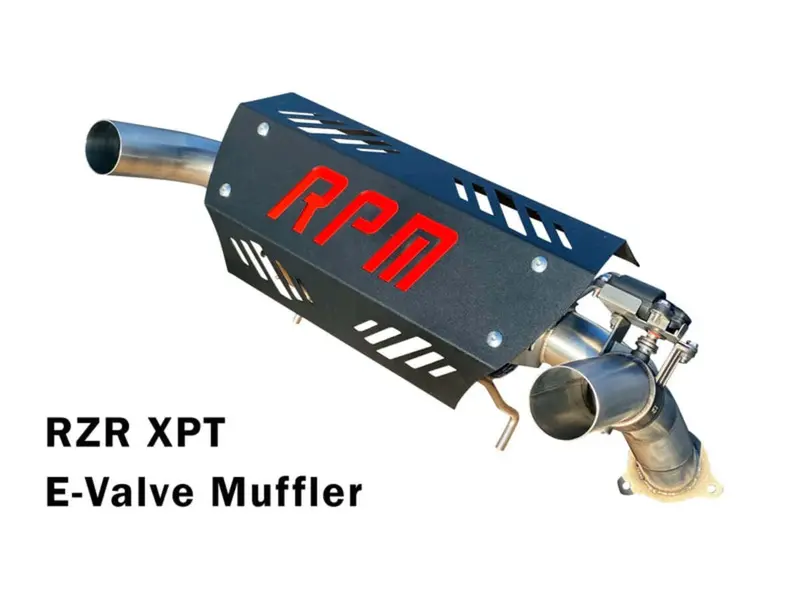 Rpm Polaris Rzr Xp Turbo & Pro Xp E-Valve Muffler Colored Logo Back Plate 1