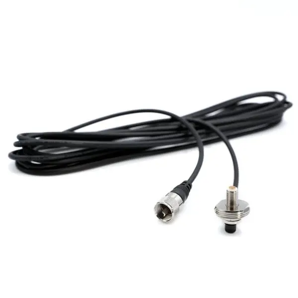 Rugged Radios 17 Ft Antenna Coax Cable With 3/8" Nmo (Tm) Thick Mount 1