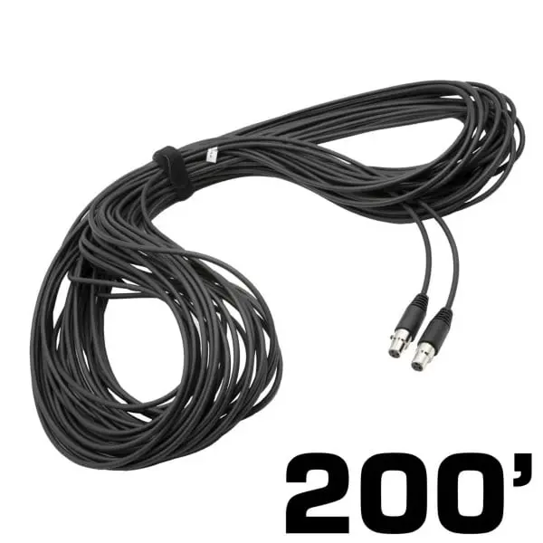 Rugged Radios 200 Ft 3-Pin To 3-Pin Straight Cord For H85 Linkable Headsets 1