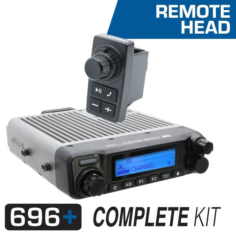 Rugged Radios 696 Plus Remote Head Complete Master Communication Kit With Intercom And 2-Way Radio 5