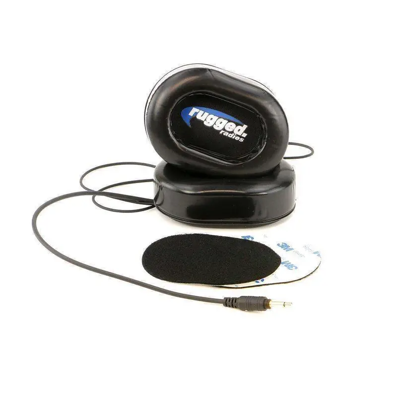 Rugged Radios Alpha Audio Speaker Pods - Velcro Mounting And Gel Ear Pods - Mono 3.5Mm 2