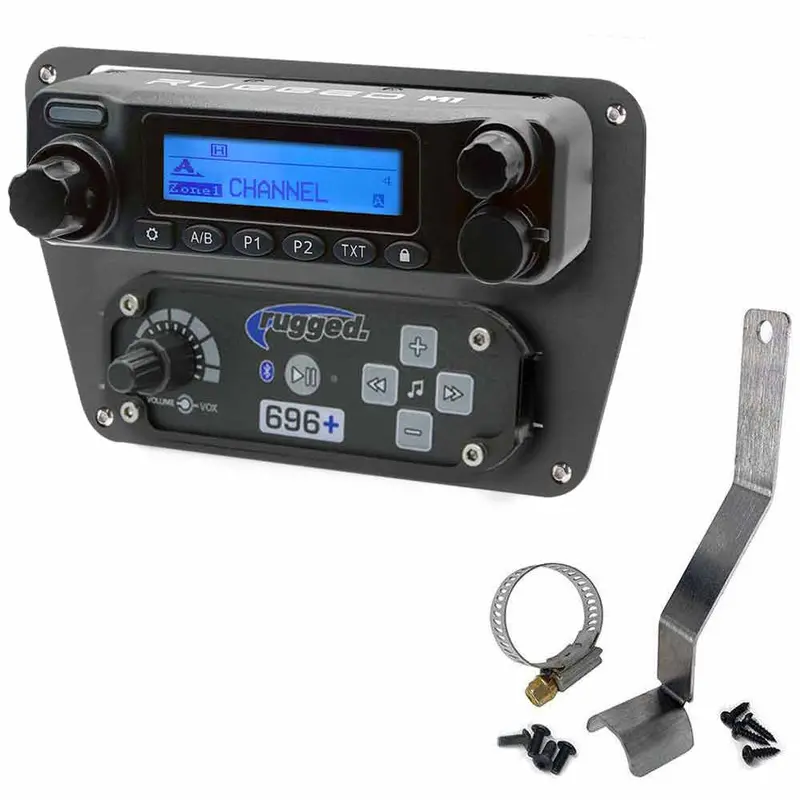 Rugged Radios Can-Am Commander And Maverick Complete Communication Kit With Intercom And 2-Way Radio - Dash Mount 2
