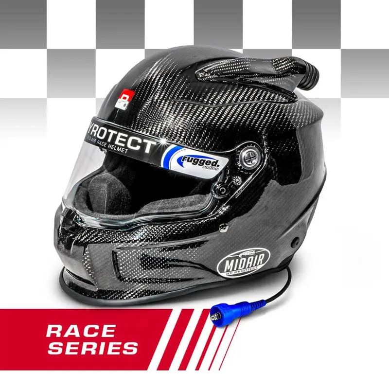 Rugged Radios Carbon Sa2020 Wired Off-Road Pyrotect Race Pro Airflow Mid Forced Air 3K 1