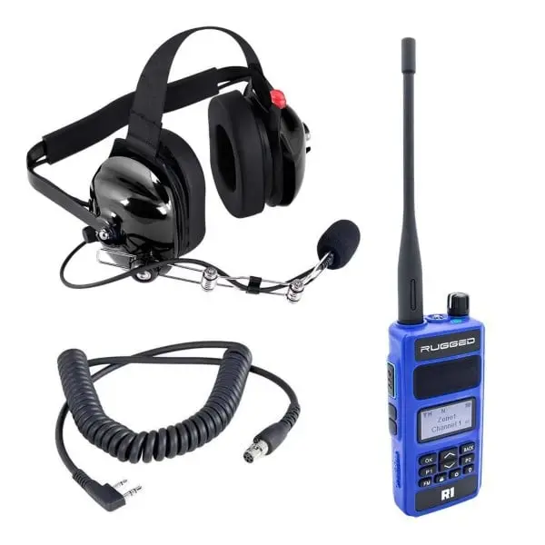 Rugged Radios Crew Chief - H42 Spotter Headset And Rugged Handheld Radio Package 1