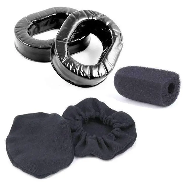 Rugged Radios Gel Ear Seals Comfort Kit With Cloth Ear Covers & Mic Muff 1