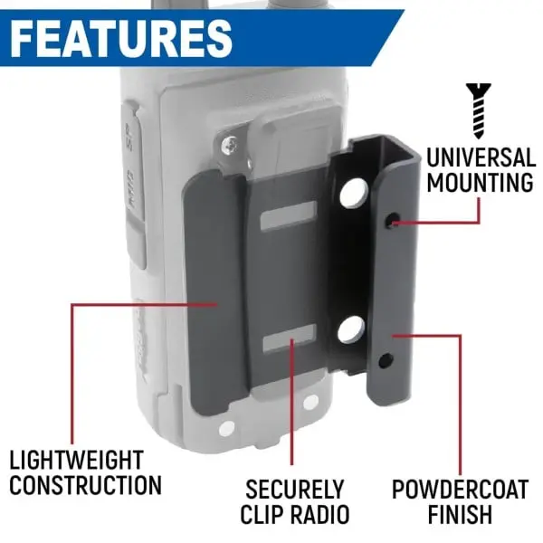 Rugged Radios Handheld Radio Mount For R1 / Gmr2 / Rdh16 / V3 / Rh5r 2