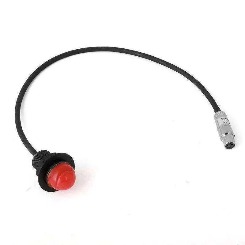 Rugged Radios Hole Mount Push To Talk Cable (Ptt) With 12" Straight Cord For Intercoms 1