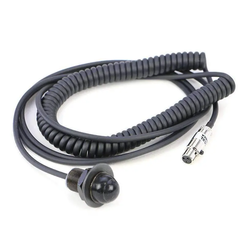 Rugged Radios Hole Mount Steering Wheel Push To Talk Cable (Ptt) With Coil Cord For Intercoms 1