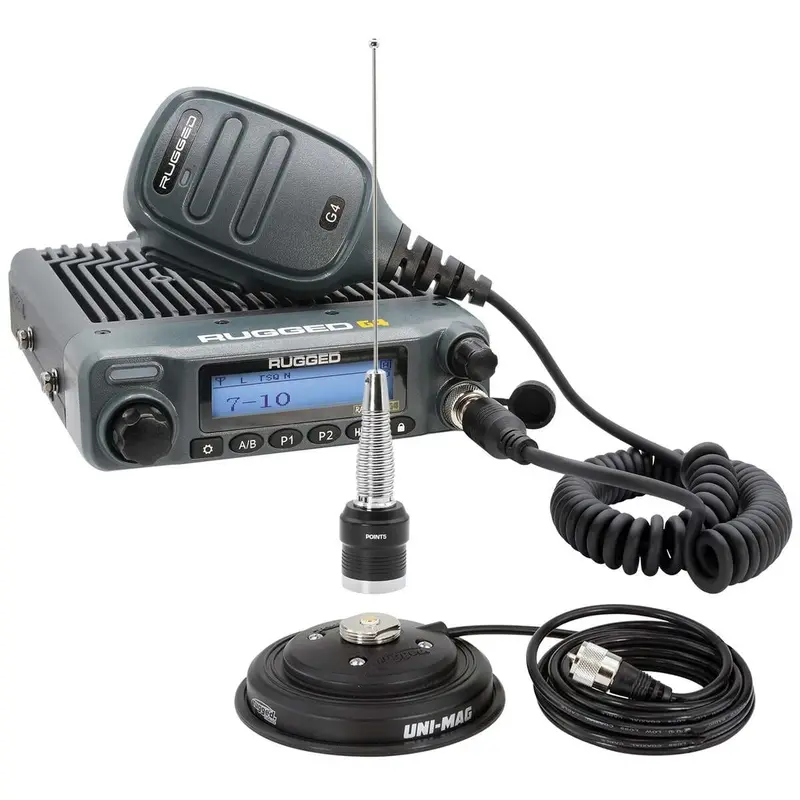 Rugged Radios Rambler G4 Gmrs Mobile Radio & Antenna Kit 1