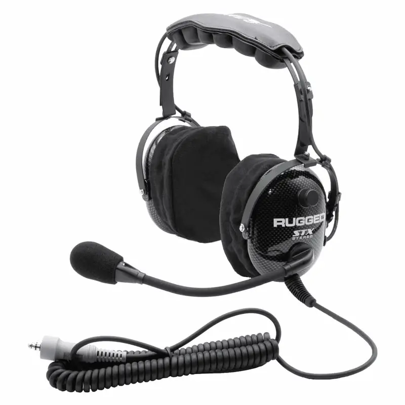 Rugged Radios Stx H22 Over The Head (Oth) Headset For Stereo Intercoms - Carbon Fiber 2