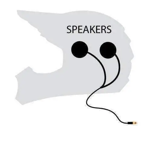 Rugged Radios Velcro Mount Helmet Speakers -Mono 2