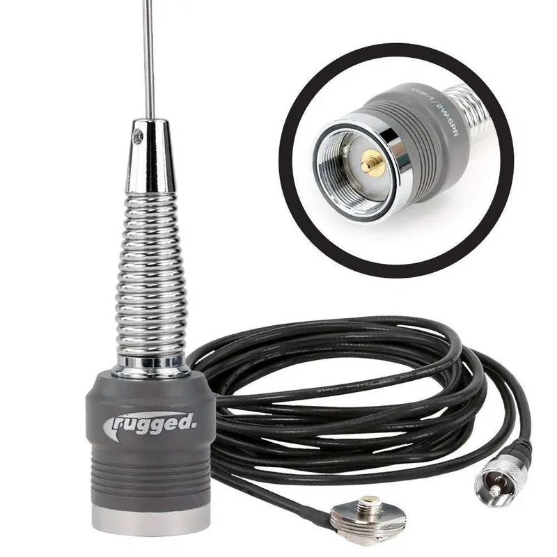 Rugged Radios Vhf Antenna Kit With 1/2 Wave No Ground Plane (Ngp) Antenna & Nmo Mount 1